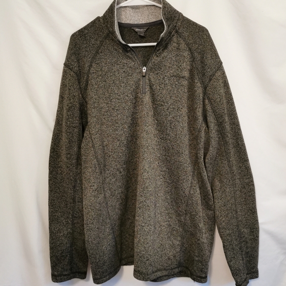 Eddie Bauer Other - Eddie Bauer Men's Heathered Grey Zip Pullover - TXL